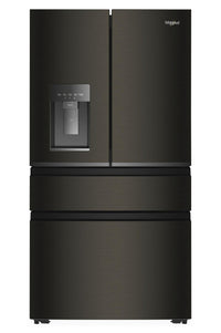  Réfrigérateur Whirlpool de 22 pi3 et de 36 po de profondeur comptoir véritable à portes françaises - acier inoxydable noir - WRMC5036RV