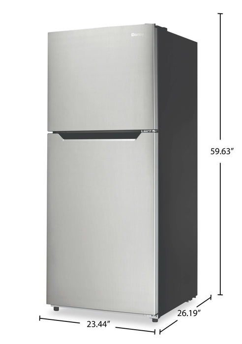 Réfrigérateur Danby de 10,1 pi³ et de 23,4 po à congélateur supérieur - acier inoxydable - DFF101B1BSLDB