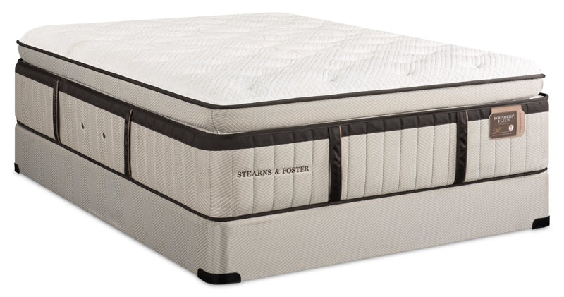 Ensemble matelas luxueux à Euro-plateau épais Swansea de Stearns & Foster pour grand lit