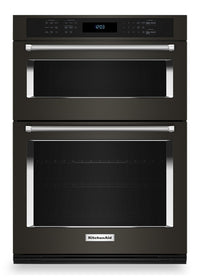  Four mural combiné électrique KitchenAid de 6,4 pi³ et de 30 po avec convection véritable - acier in…