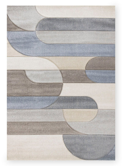 Farrah Blue Grey Area Rug - 6'7" x 9'6" | Carpette Farrah gris et bleu - 6 pi 7 po x 9 pi 6 po