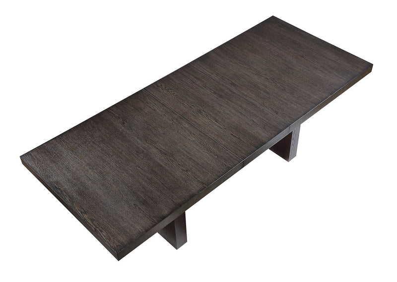 Table de salle à manger Zelda de 78 po à 96 po (L) avec base piédestal - brun espresso