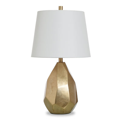Farah 26” Gold Glam Polyresin Table Lamp | Lampe de table somptueuse Farah de 26 po en polyrésine dorée