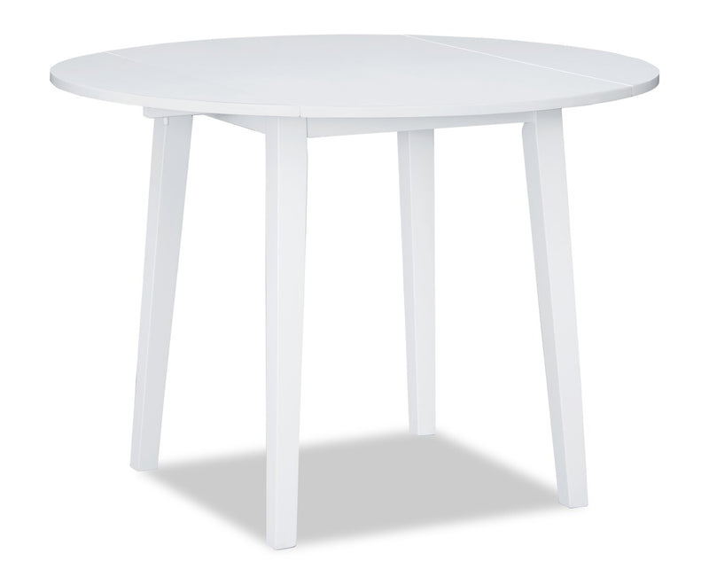 Ensemble de salle à manger Bryn 3 pièces avec table de 42 po à abattant et 2 chaises - deux teintes, blanc et gris