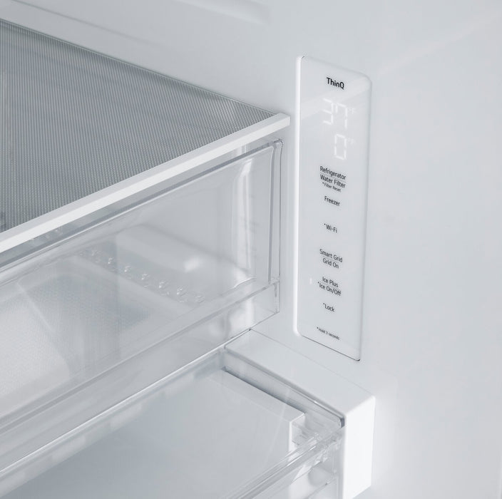Réfrigérateur intelligent LG de 33 po et de 25 pi³ à portes françaises avec machine à glaçons - acier inoxydable - LF25S6200S