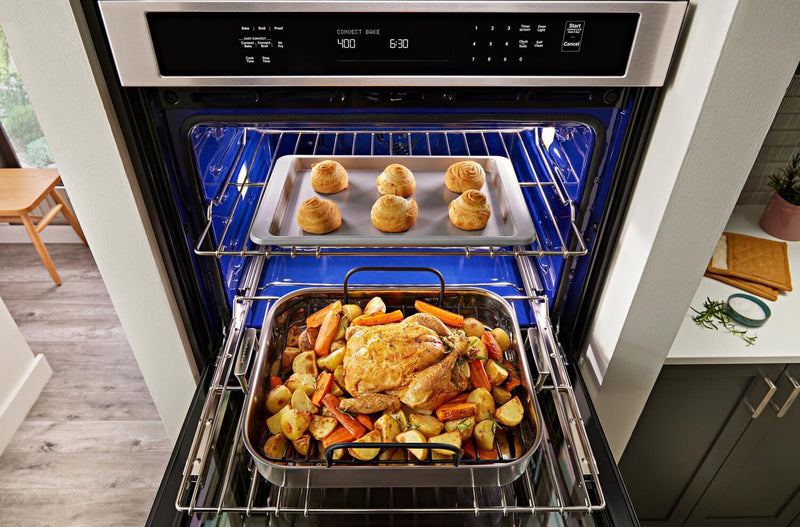 Four mural double KitchenAid de 27 po de 8,6 pi3 avec friture à air - KOED527PBS