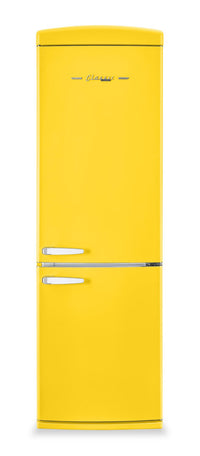 Réfrigérateur Classic Rétro par Unique de 24 po et de 12 pi3 à congélateur inférieur - jaune canari - UGP-340L Y AC