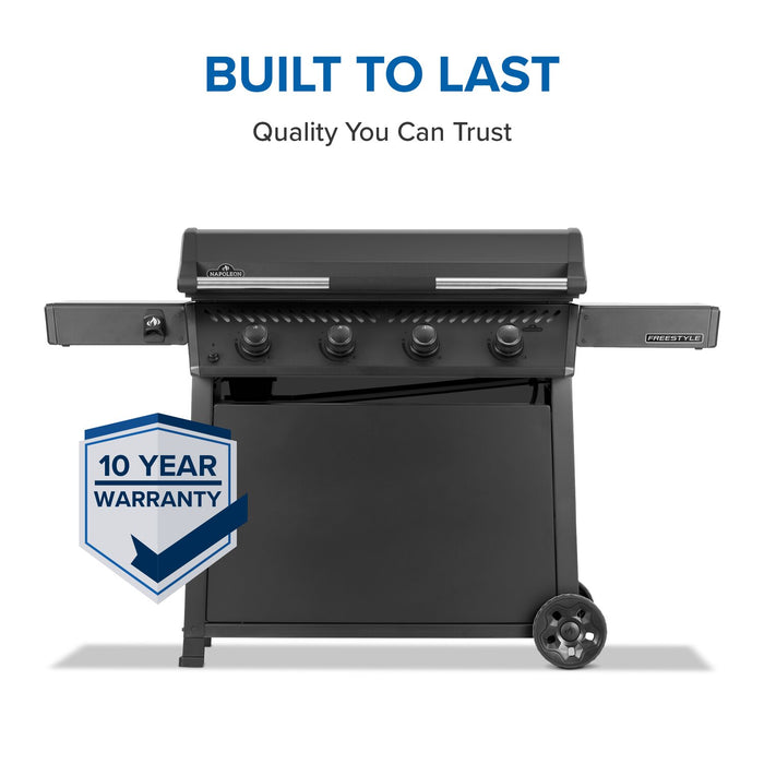 Plancha Napoleon de 33 600 BTU et de 36 po à 4 brûleurs avec surface de cuisson en acier inoxydable résistant à la rouille - F36FTPMK