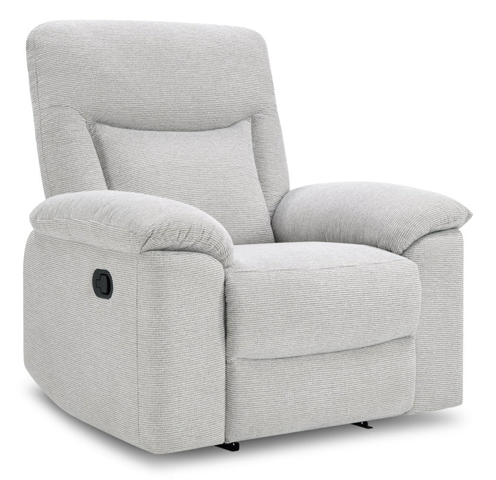 Fauteuil à inclinaison manuelle Spencer de 41,3 po en tissu de chenille - gris