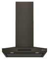 Hotte de cuisinière murale KitchenAid de 30 po de style auvent à 4 vitesses - minerai noir - KVWC730SBE