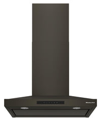 Hotte de cuisinière murale KitchenAid de 30 po de style auvent à 4 vitesses - minerai noir - KVWC730SBE