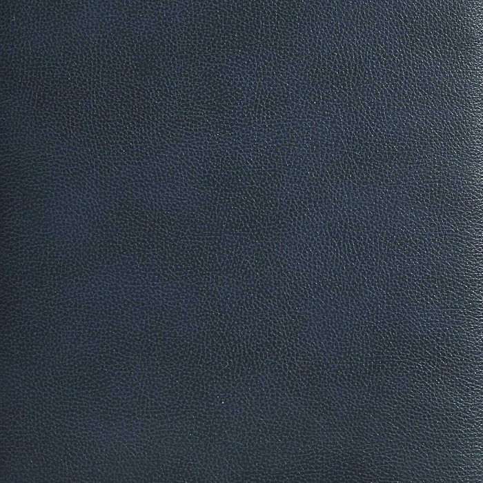 Lit plateforme rembourré Paseo en tissu de cuir végétalien bleu marine - format très grand lit