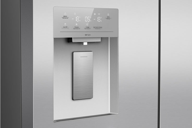 Réfrigérateur Hisense de 22,5 pi3 et de 36 po de profondeur comptoir à 4 portes françaises - acier inoxydable - RQ23G4FSEI