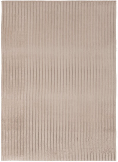 Dream Step Memory Foam Channel Taupe Faux Fur Area Rug - 5' x 7' | Carpette Dream Step à canaux en fausse fourrure taupe avec mousse à mémoire de forme - 5 pi x 7 pi