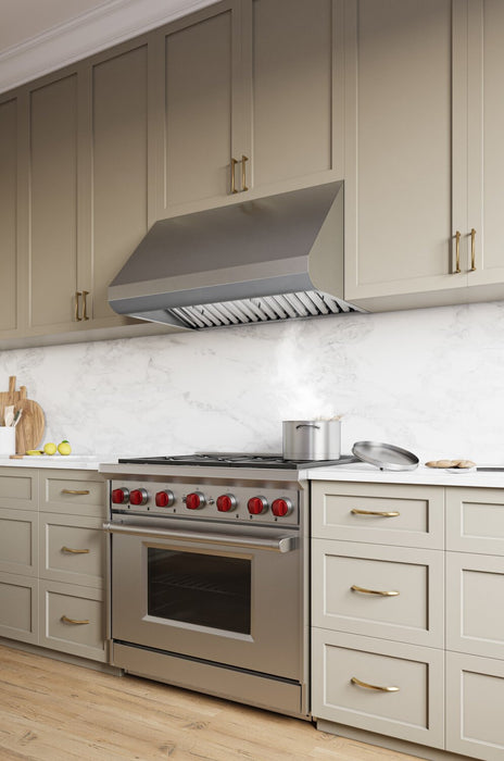 Hotte de cuisinière Broan Elite de série E60000 de 36 po de style auvent - E6036SSM