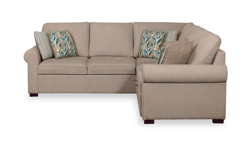 Sofa-lit sectionnel Haven de Scott Living 3 pièces en tissu de chenille - taupe