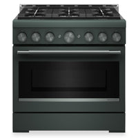 Cuisinière à gaz KitchenAid de 5,1 pi3 et de 36 po avec mode de friture à air sans préchauffage - genièvre - KFGS936SJP