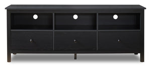 Meuble pour téléviseur moderne Renner de 58 po avec rangement pour téléviseurs de jusqu’à 58 po - noir mat