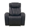 Fauteuil à inclinaison électrique Titan de Shaquille O’Neal Home de 42 po en cuir véritable avec confort Shaq-o-pedic - noir