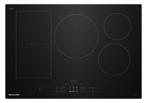 Surface de cuisson à induction KitchenAid de 30 po à 5 éléments - noire - KCIT730SBL