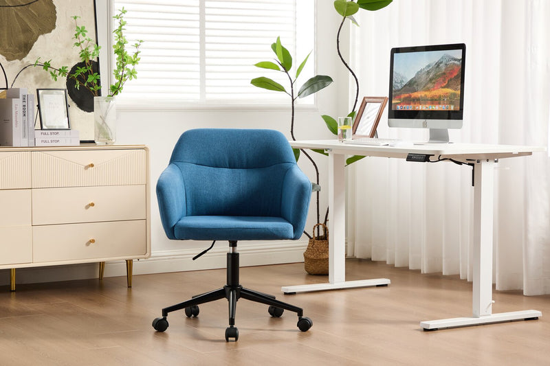 Chaise de bureau pivotante Stevie de 23 po à hauteur réglable - bleue