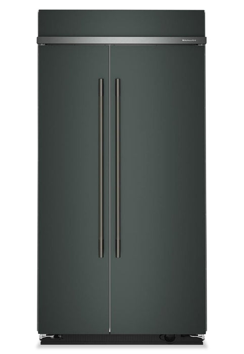 Réfrigérateur encastré KitchenAid de 42 po et de 25,5 pi³ à compartiments juxtaposés avec intérieur platine – genièvre - KBSN742SJP