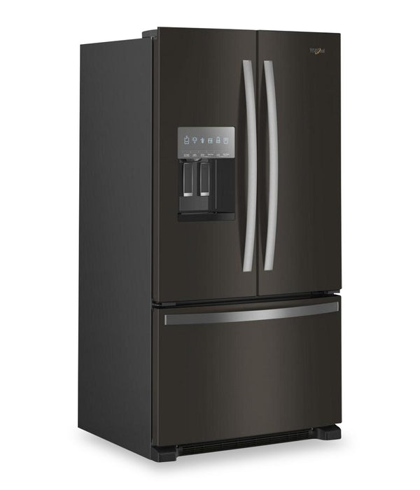 Réfrigérateur Whirlpool de 36 po et de 25 pi³ à portes françaises avec distributeur d’eau et de glaçons - WRFF3436RV