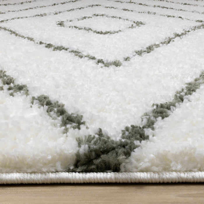 Carpette à poil long Pascal multicolore - 5 pi 3 po x 7 pi 7 po