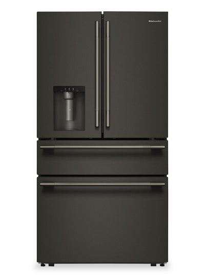 Kitchenaid 29 Cu. Ft. French Door Refrigerator – Black Ore - KRMF436SBE | Réfrigérateur KitchenAid de 29 pi3 à portes françaises - minerai noir - KRMF436SBE