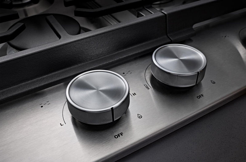 Surface de cuisson KitchenAid de 30 po au gaz sur métal avec grilles pour wok intégrées – acier inoxydable - KCGK530SSS