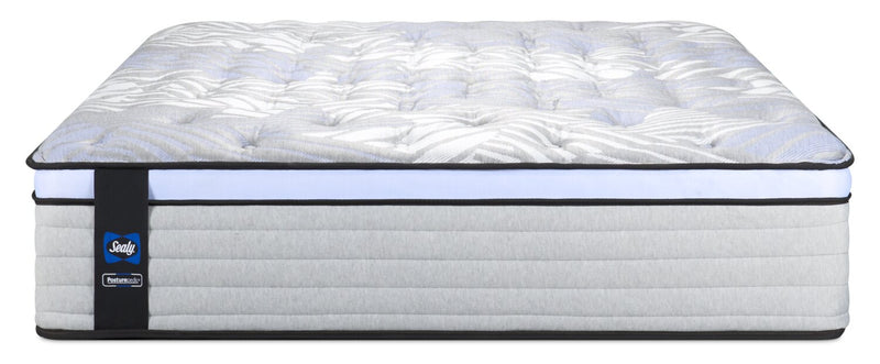 Matelas moelleux à Euro-plateau Strasbourg PosturepedicMD de série 800 de Sealy pour lit double