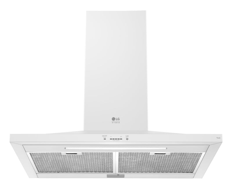 Hotte cheminée intelligente de cuisinière LG Studio de 30 po et de 600 pi3/min - essence blanche - LSHD3080N
