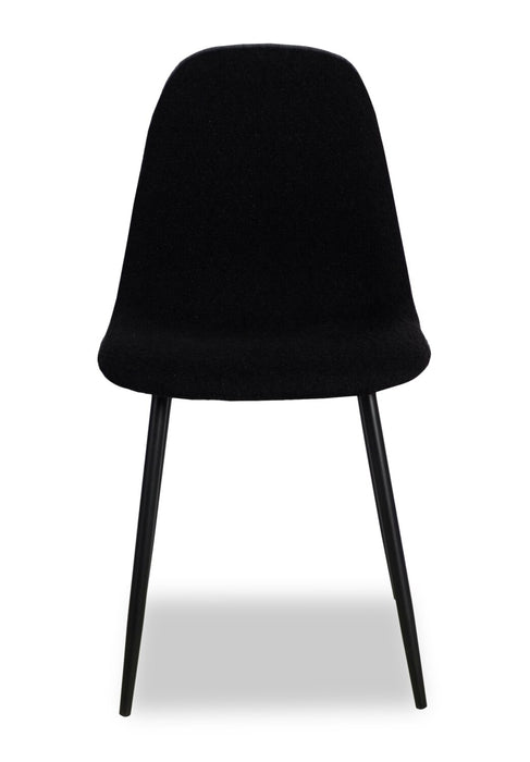 Ensemble de salle à manger Joss 5 pièces avec table et 4 chaises - rallonge papillon 63 po à 86,5 po (L), métal - naturel et noir
