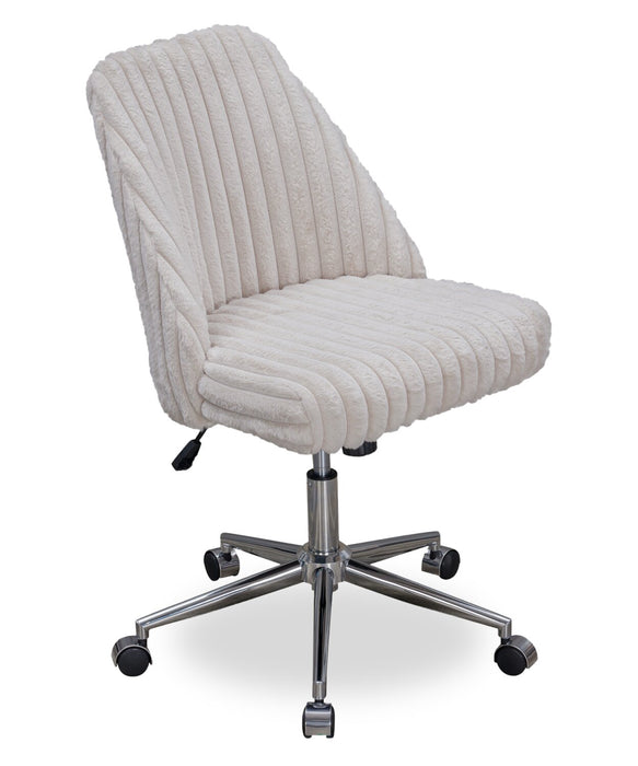 Chaise de bureau réglable Mink de Sealy de 26 po - crème