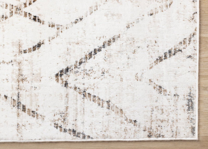 Carpette lavable Fresh crème à motif géométrique - 2 pi 0 po x 6 pi 7 po