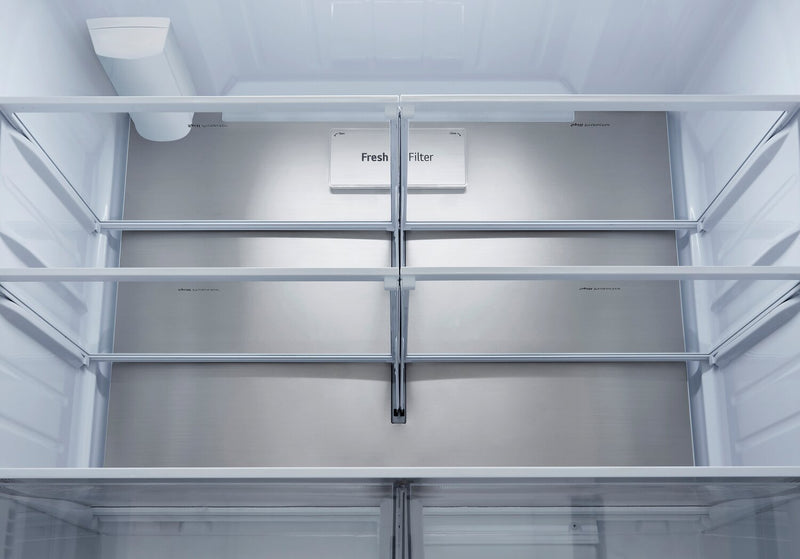 Réfrigérateur LG de 36 po et de 27 pi3 de profondeur comptoir à portes françaises - acier inoxydable noir PrintProofMC - LRFLC2706D