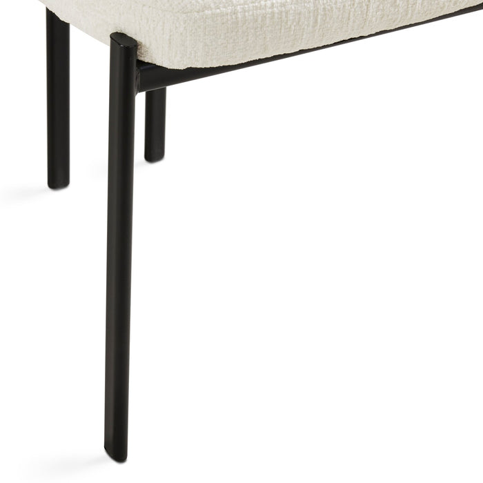 Chaise de salle à manger Rio en tissu de polyester et en métal - taupe
