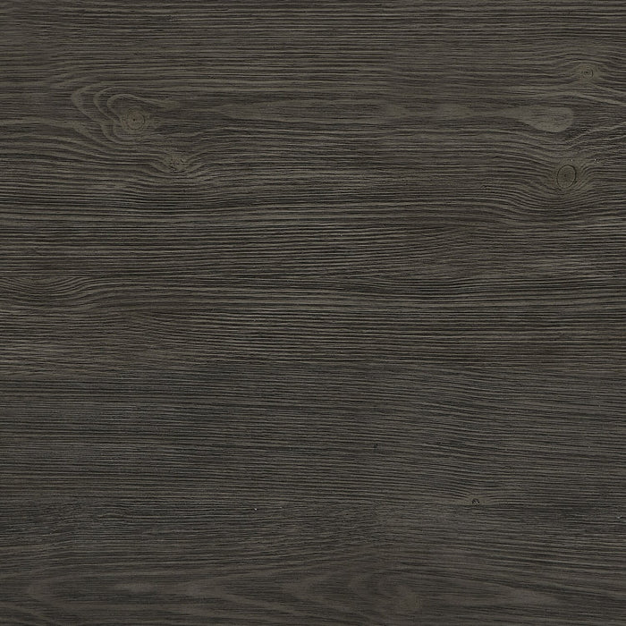 Table de bout industrielle London de 19 po - fini en bois gris et pattes en métal argenté   