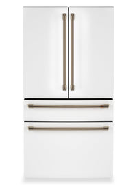  Réfrigérateur intelligent 4 portes Café de 23,2 pi3 et de 36 po de profondeur comptoir à portes françaises - blanc mat - CJE23DP4WW2