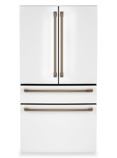 Café 36” 23.2 Cu. Ft. Smart Counter-Depth 4-Door French Door Refrigerator – Matte White - CJE23DP4WW2  | Réfrigérateur intelligent 4 portes Café de 23,2 pi3 et de 36 po de profondeur comptoir à portes françaises - blanc mat - CJE23DP4WW2