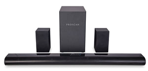 Barre de son à 5.1 canaux avec Bluetooth, caisson d’extrêmes graves câblé et son ambiophonique sans fil (PSB551)