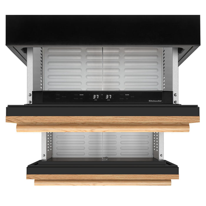 Tiroir réfrigérateur-congélateur double KitchenAid de 5,7 pi³ et de 24 po sous le comptoir - panneau personnalisable - KUCT524SPA