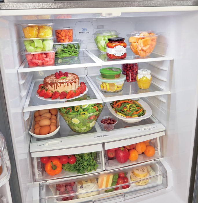 Réfrigérateur LG de 21,8 pi3 et de 30 po de profondeur standard à portes françaises - acier inoxydable - LFCS22520S 