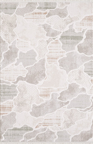 Carpette Cove multicolore à motif de vagues - 7 pi 11 po x 10 pi 10 po