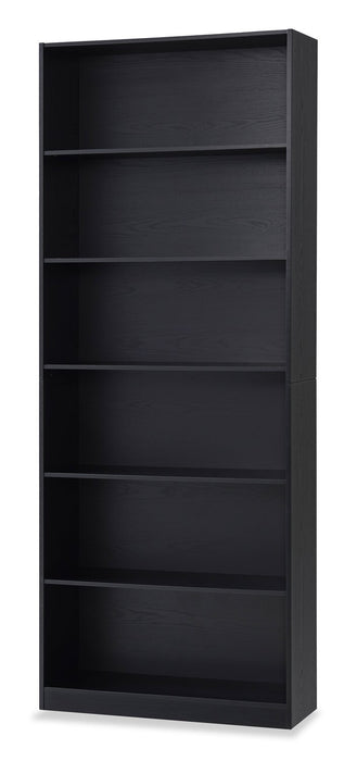 Bibliothèque William de 31,5 po à 6 tablettes - noire