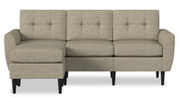  Sofa modulaire BLOK à accoudoirs évasés avec fauteuil long - taupe