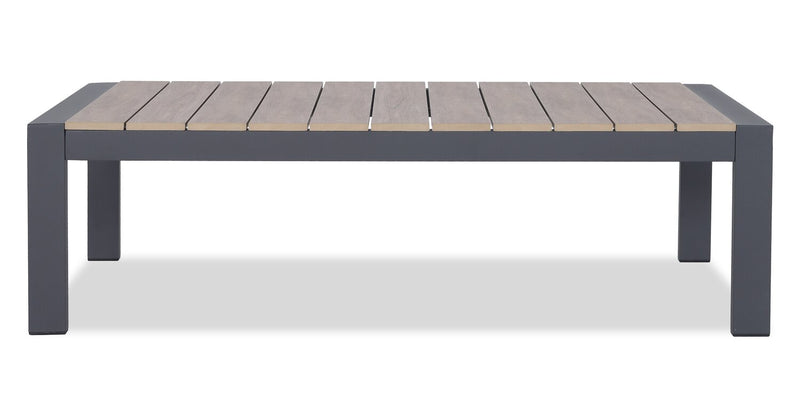 Ensemble Tuscany 4 pièces pour la terrasse à l’extérieur avec sofa, 2 fauteuils et table à café - métal - beige et noir