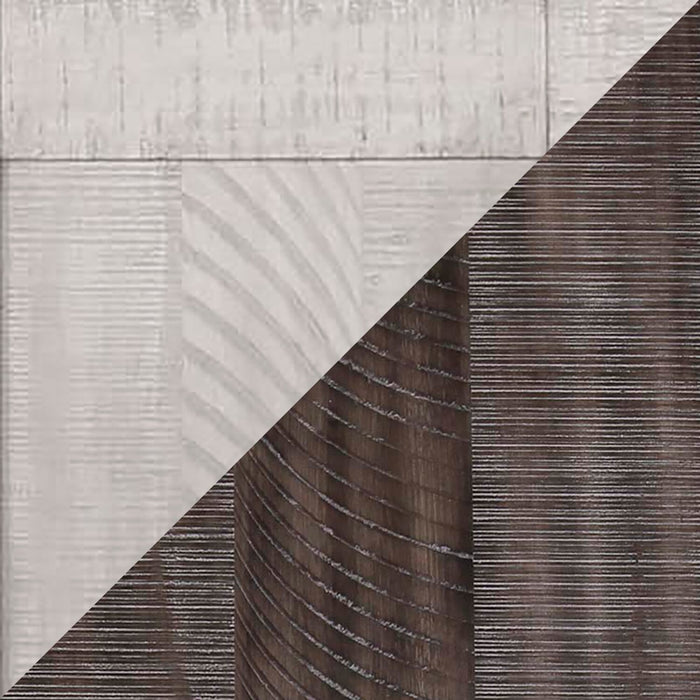 Ensemble de salle à manger Willow 5 pièces avec table, rallonge de 84 po à 106 po (L) et 4 chaises - blanc rustique et brun
