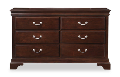 Marco Bedroom 6-Drawer Dresser, 58"W x 35"H - Cherry Brown | Commode Marco de 58 po (l) x 35 po (H) à 6 tiroirs pour la chambre à coucher - brun cerisier