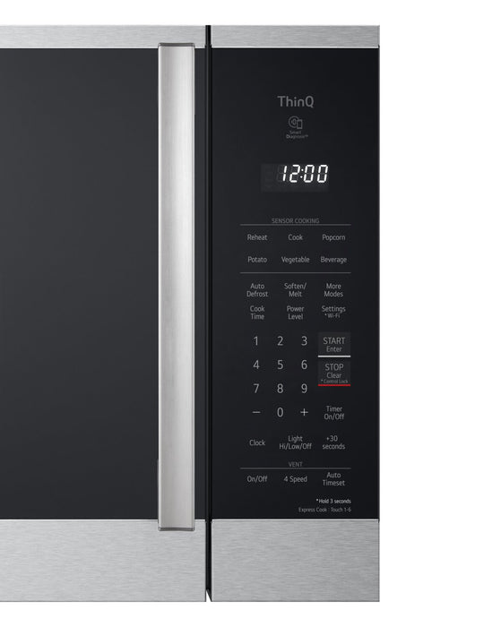 Four à micro-ondes à hotte intégrée intelligent LG de 2,1 pi3 avec EasyCleanMD - MVEL2125X